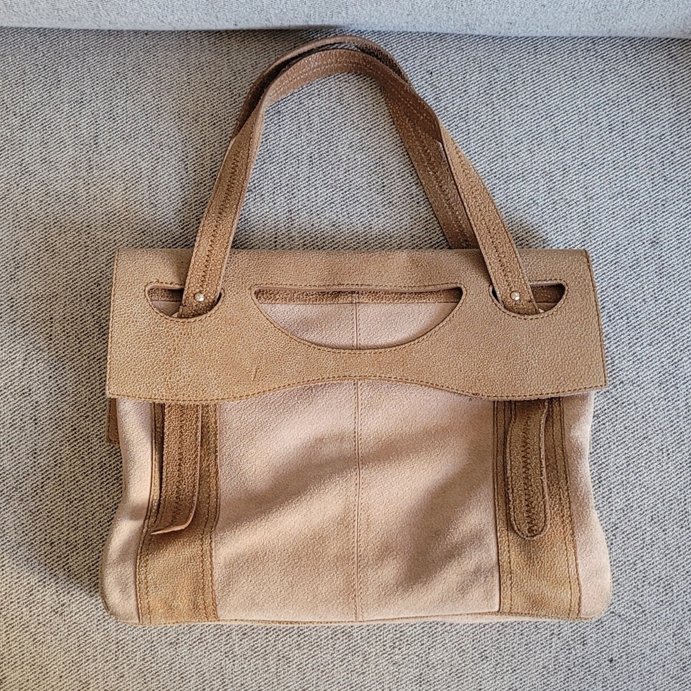Bcbgmaxazria Tan Leather Top-handle Purse